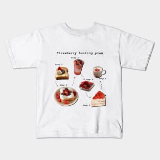 Strawberry Hunting Plan Kids T-Shirt